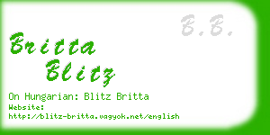 britta blitz business card